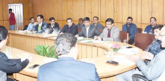 page3news-Agriculture Minister Subodh Uniyal taking the meeting