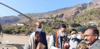 CM dhami in Chamoli :