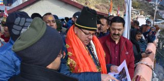 CM dhami visit Badrinath: