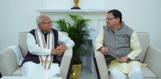 CM Dhami Meet Manohar Lal Khattar