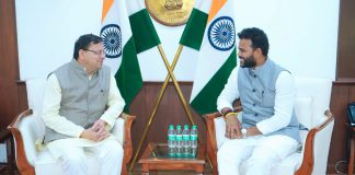 CM dhami Meet Civil Aviation Minister